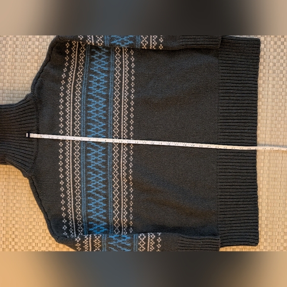 We Norwegians Setesdal Oversized Fair Isle Turtleneck Sweater Wool Cashmere Sz L - Picture 6 of 6